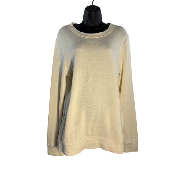 Duluth Trading Co. Beige Crewneck Sweatshirt M 100% Cotton - Picture 1 of 7
